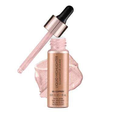 Swiss Beauty Drop & Glow Liquid Highlighter For Face Makeup | Illuminating Liquid Highlighter With Dewy Finish | Shade -Coppery, 18ml